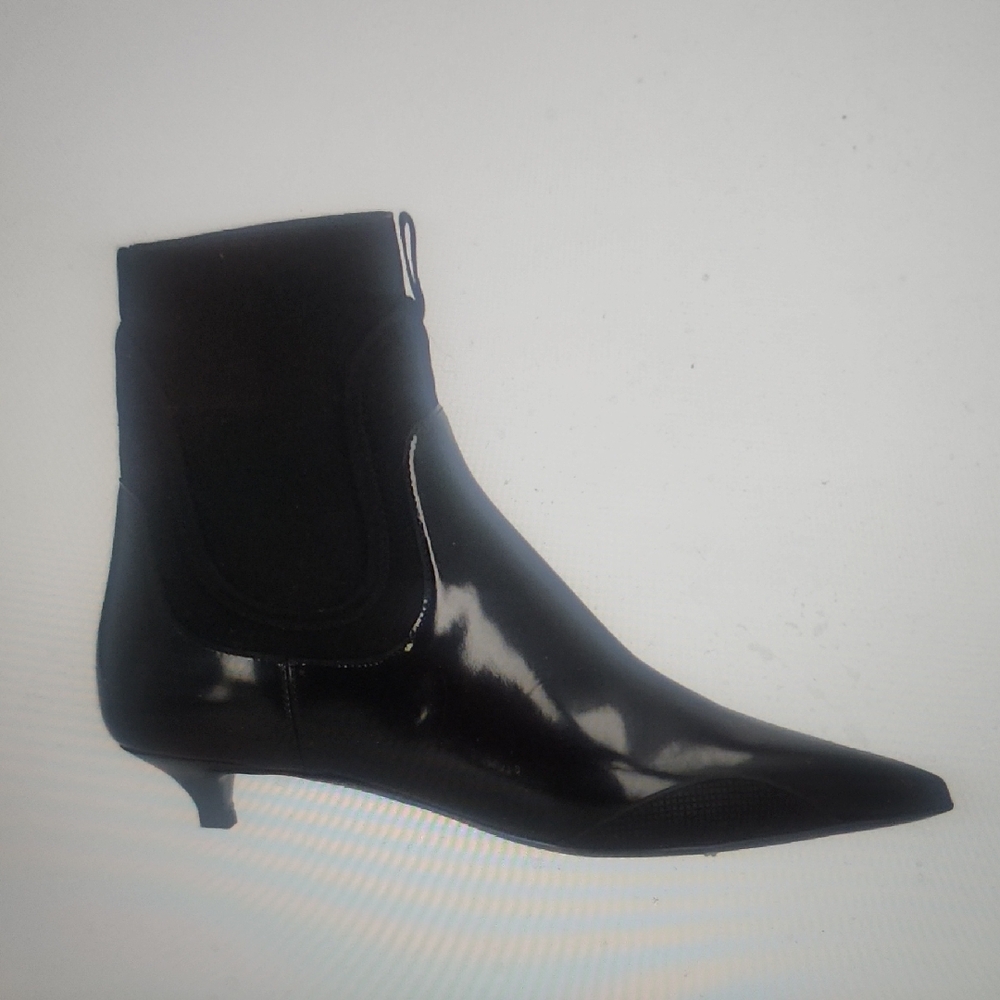 Theory Project Black Ankle Boots Leather Synthetisches Material Size 37